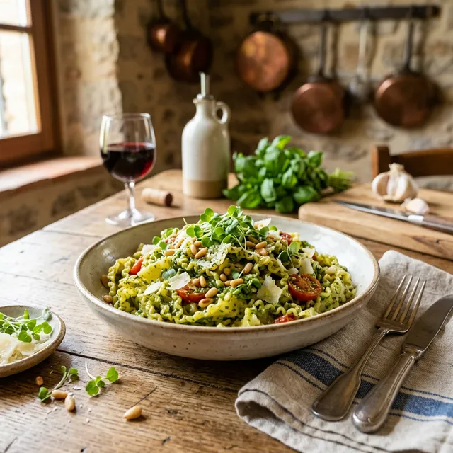 Pesto de albahaca genovese
